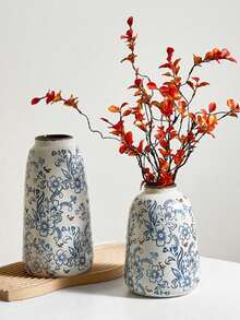 Wazony ceramiczne w stylu vintage, antyczna niebiesko-biała porcelana, nowoczesny stolik do herbaty w stylu chińskim, do salonu, kwiaty odżywcze, kompozycje kwiatowe, ozdoby dekoracyjne