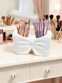 Honey Pot Shaped Makeup Brush Holder, Cute Milky White Cosmetic Display Rack, Makeup Storage Box, Best Birthday Gift, Home Decor