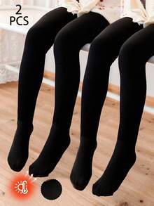 1 Cặp quần tất len Cashmere dày dặn ấm áp màu trơn co giãn cao dành cho bé gái mùa thu đông, thời trang phù hợp với mọi đôi chân trần, thích hợp sử dụng hàng ngày vào mùa đông - Màu be - Xem 27