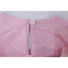 Conjunto de 2 piezas en color rosa, elegante y dulce, con blusa de manga larga con lazo + pantalones anchos cómodos con adorno floral, para primavera/otoño - Rosa - Ver 10