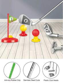 儿童高尔夫玩具套装，幼儿园训练休闲早教启蒙球类活动，室内/室外亲子互动模拟运动击球游戏练习俱乐部，户外公园，男孩女孩婴儿益智运动套装，男孩女孩生日礼物