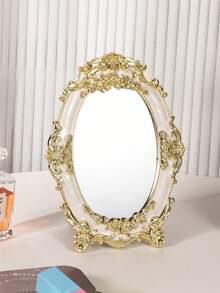 1pc European Style Personalized Makeup Mirror, Vanity Mirror, Suitable For Room, Bedroom, Dressing Table, Also As A Gift For Family And Friends - Multicolor - View 3