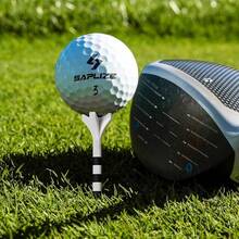 Tees de Madera para Golf, Tees de Golf, Tees de Golf de plástico Blanco De Alta Calidad Paquete A Granel 50 Piezas, Golf Ball Tees, Tees De Golf Profesionales, 2 3/4 Pulgadas (70 mm) - Blanco - Ver 5