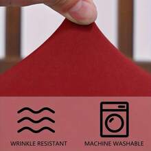 Stretchable Chair Seat Covers – Washable Fabric Protectors For Dining & Office Chairs |   Assorted Solid Colors – Perfect For Home, Office & Event Use (Ideal For Homeowners, Renters & Event Planners) - 黑色 - 查看 5