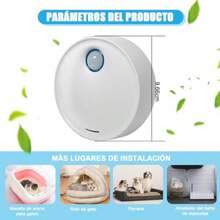 Eliminador de Olores de Ozono para Mascotas Purificador Inteligente de Aire Con Luz Nocturna. Desodorizador de Arena para Gatos para Olores Fuertes de los Excrementos de Mascotas Inodoro - como en la foto - Ver 3