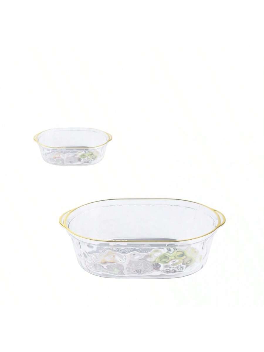 Cesta ovalada extragrande para helados con bordes dorados: 39,5 x 26,1 x 8,2 cm