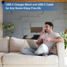 Cargador de teléfono 20W PD USB C Adaptador de carga rápida de pared con cable USB C a Tipo C de 6.6FT/3.3FT compatible con iPhone 17/16/15/Pro/Pro Max, cargador de pared Tipo C compatible con Samsung Galaxy S25/S24/S23/S22/S21/S20/Ultra/Note 20/10, cargador rápido PD20W de alta potencia BLANCO - Tipo de Enchufe A USA (110-127V) - Ver 6