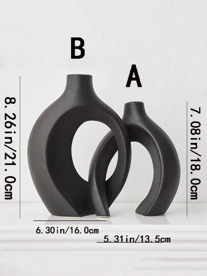 Bohemian Geometric Ring Art Vase In Multiple s, Couples Set Vase, Matte Moderne Perfect Living Rooms Or Creative Spaces Interior ers Aesthetics Enthusiasts, Personalized Display Of Dried Flowers Artistic Bouquets, Distinctive Home Ho warming Ornament view 5