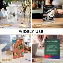 A4 Acrylic Sign Holder 6pack TShape DoubleSide A4 Perspex Display Stand Clear Poster Menu Holders For Office Shop Restaurant School - Ta46pcs - View 6