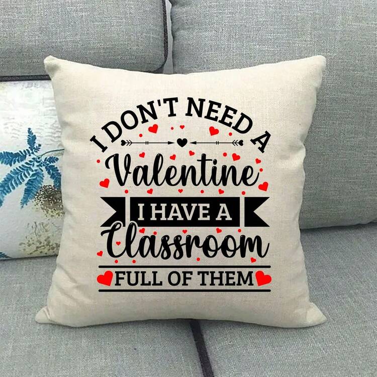 1pc/2pcs/3pcs Valentine's Day Heat Transfer Sticker - "I Don't Need A Valentine, I Have A Classroom Full Of Them" - Heat Press Patch For Pillows, Hoodies, DIY Clothes, T-Shirts, Canvas Totes And Backpacks - Mixed Colors, Plastic Material - Multicolor - View 6