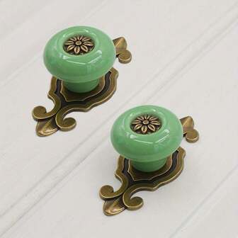 Vintage Style Ceramic Pulls, French Country Kitchen & Bathroom Drawer Knobs, Elegant Furniture Handles For Cabinet & Wardrobe