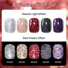 MSRUIOO 8毫升红色反光闪粉指甲油 - 超亮系列，半永久可卸甲油胶，适合美甲 - 彩色 - 查看 4