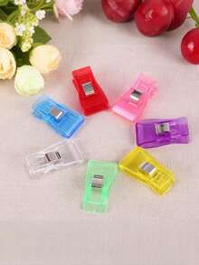 100PCS Colorful Fixed Axe Clips Positioning Plastic Sewing Clips Needlework Quilting Accessories Sewing Machine Plastic Overlay Clips Axe Clips Plastic Small Clips Sewing Positioning Clips Quilting Clips - Multicolor - View 4