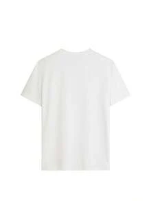 Camiseta de manga corta para mujer, cuello redondo, holgada, casual y versátil, nuevo estampado de CEMENTO CRUZ AZUL, ideal como capa base, tejido suave con buena caída - Blanco-3 - Ver 4