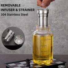 Glass Tea With Infuser 33oz - Large Glass Tea Tumbler With Lock Lid And Sleeve,Leakproof Glass Sports Water With Direct Drink Spout For Gym Home Workout, 1000ml - 無色 - 查看 5