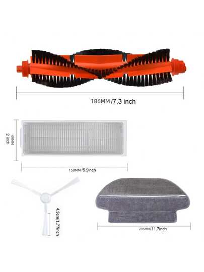 Xiao Robot Stofzuiger S10 S12 B106GL, Replacement Main Side Brush, Filter, Mop Cloth, Sweeping Accessories Set Compatible 2S/P/Pro/ XMSTJQR2S/ STYTJ02YM Models view 9