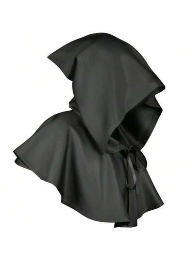 COS Unisex Halloween Cape Medieval Cosplay Costume Hooded Cape Medieval Stage Costume