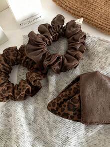 Women Vintage French Silk Satin Hair Tie In Black, White And Khaki, Fashionable Versatile Chic Simple Minimalist Style Hair Ties For Daily Wear, Parties, Work, Holidays, Etc., Suitable For Hairstyles Like Ponytails, Buns And Updos, Also Applicable For Washing Face, Showering, Applying Makeup And Matching With Clothing As Accessory Scrunchies Scrunchy Hair Ties, Casual ,Hair Elastics ,Hair Rubber Bands ,Hair Rope ,Elastic Hair Tie