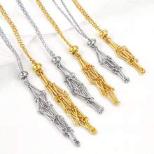 1 Stainless Steel Crystal Mesh Bag Bamboo Knot Necklace Woven Vacuum-Plated Gold Adjustable Chain Pendant Mesh Bag Titanium Steel Jewelry Chain Suitable For Balancing Spiritual Energy - Net Chain - View 9