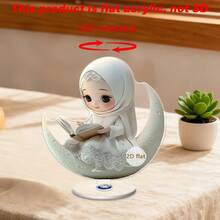 1/2 Pc Cô gái cầm đèn lồng trang trí xoay, Tấm acrylic đa năng, Trang trí nhà cửa, ký túc xá, văn phòng, Quà tặng lễ hội Hồi giáo Ả Rập. - Nhiều màu - Xem 9