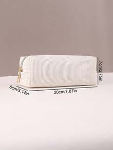 1 Pieza, Proceso de bordado, Estuche para lápices personalizado, se pueden personalizar letras y números, Estuche para lápices de unicolor, Gran capacidad, Portátil, Volver a la escuela, Regalos para trabajadores y estudiantes, Útiles escolares, Estuche para lápices, Día de San Valentín, Halloween, Navidad, Acción de Gracias, Cumpleaños, Regalos de temporada de vuelta a clases, Estuche para lápices personalizado de alta gama