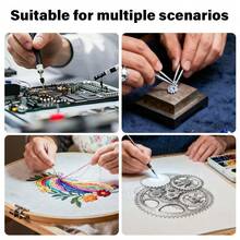 8X 15X 23X Adjustable LED Headband Magnifier Loupe, Hands-Free Magnifying Glass For Jewelry Inspection And Watch Repair, White - White - View 3