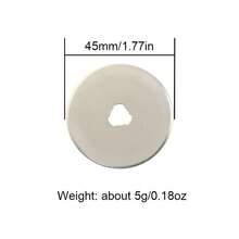 45mm Rotary Cutter Blades, Sharp & Durable Fabric Blades For Fast Cutting, Sewing, Quilting And Crafting Supplies