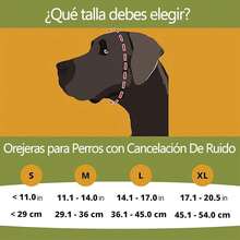 Orejeras para Perros con Cancelación De Ruido - Orejeras Ajustables, Protección Ruidos Fuertes |   Protector Auditivo para Mascotas Nerviosas, En, Conciertos Y Peluquerí (Negro) - Negro - Ver 9