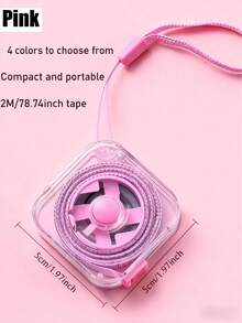 2米/6英尺柔性卷尺，带可伸缩锁扣和清晰的厘米/英寸刻度 - 柔性卷尺身，符合人体工程学的手柄，便携式缝纫卷尺，适用于裁缝、家庭使用，可测量腰围、胸围和身高 - 非常适合布料和DIY项目（多种颜色可选）