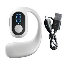 带耳挂的无线蓝牙耳机，支持无线蓝牙耳机、降噪耳机、配备无线耳机、带麦克风的无线耳机、游戏蓝牙耳机、运动跑步耳机、单耳使用