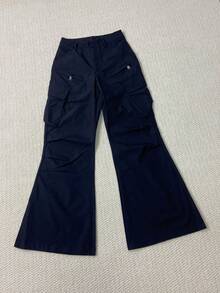 Plus Size Suit Pants - Navy Blue Extended Version - View 11