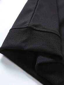 Women's Black Sweatshirt, My Favorite Basketball Player Calls Me Mom Graphic Print, Casual Daily Wear - 黑色 - 查看 4