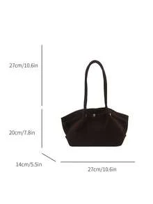 Túi xách tay màu nâu cổ điển - Túi đeo vai công sở dung tích lớn, khóa nam châm, lớp lót nylon, quai xách chắc chắn, phù hợp sử dụng hàng ngày, túi kiểu cổ điển | Quai xách chắc chắn, túi xách tay - Cà phê - Xem 8