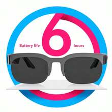Smart Glasses with AI Translator, Bluetooth Glasses with 150 Translation, Smart Sunglasses for Men & Woman,120H Ultra-Long Standby, UV Protection, IPX5 Waterproof, Hands-Free Music & Calls - Negro - Ver 4