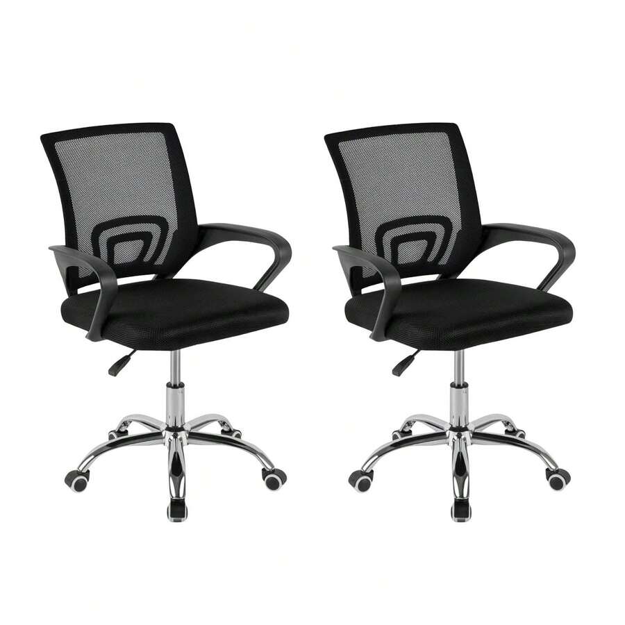 DASCK - Silla de Oficina Silla de Malla Altura Ajustable para Trabajo Silla Escritorio Ergonómica Giratoria - Gris - Ver 1