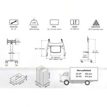 TV Stand Height Adjustable Trolley 32'' -75Inch TV Screen Size, Steel Floor Monitor Stand With Wheels, Mobi... - B0091MEPSG - View 1