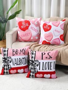 Valentine's Day Pink Striped Heart