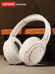 Lenovo 联想LS103蓝牙6.0无线耳机，环绕立体声，游戏，音乐，通话清晰，降噪，佩戴舒适，电池续航时间长，兼容智能手机和电脑 - 米色 - 查看 12