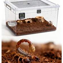 Multipurpose Reptile Breeding Box - Portable Escape-Proof Terrarium, Suitable For Snakes/Lizards/Scorpions/Spiders/Frogs - Multicolor - View 4