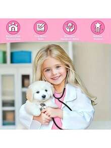 6 件套医生手术服套装，男女手术服套装，粉色/绿色（详细信息随机）