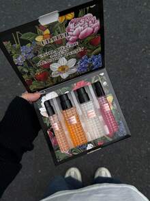 4-Piece Dreamy Floral Fragrance Spray Set, Limited Edition Aromatherapy Air Freshener, Suitable For Indoor/Outdoor, Multi-Layer Lifting Spray, Long-Lasting Natural Freshness And Charming Fragrance, Releasing Elegant Floral, Vanilla, Coconut And Chocolate Scent, An Ideal Gift For Dates, Parties, Gatherings, Travel, Holidays, Home, Hotel, Office. - Various Fragrances - View 10