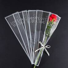 50pcs/Pack Gift Flower Packaging Bags, Holiday Bouquet Bags, Distribution Bags, Gift Wrapping Bags, Christmas Party Supplies, Wedding Party Supplies - Multicolor - View 11