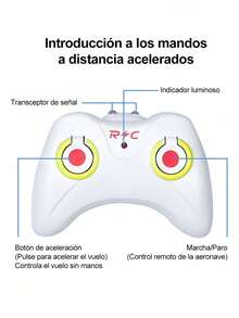 Juguete Volador LED para Niños - Helicóptero RC Shark Glow Spin, Dron Manual Recargable (Negro) - Negro - Ver 2