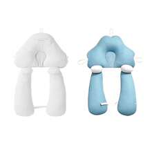 Almohada Multifuncional para Bebé: Antivuelco, Lactancia y Alivio de Barriga con Tejido 3D Transpirable - Blanco - Ver 2