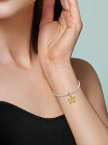 金毛幼犬吊坠 镀银镀金 可爱金毛寻回犬 DIY饰品 圣诞礼物 - 金色 - 查看 5