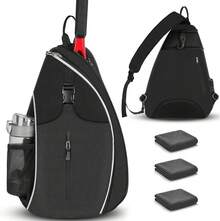 Bolsa de Tenis con 3 Toallas Deportivas,Mochila Deportiva para Pádel para 2 Palas,Maleta Impermeable Padel con Compartimentos,Padel Accesorios,Compatible con Pickleball y Tenis - 1 - Ver 2