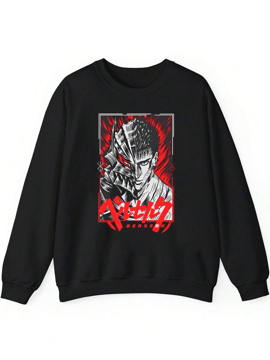 Berserker GutsWarrior Anime Sun Warrior Organic Jumper_56_t1 - 黑色 - 查看 1