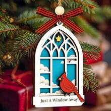 Red Cardinal Christmas Ornaments - Cardinal Ornament For Loss Of Loved One, Cardinals Gifts For Women, Red Birds Cardinals Decor, Sympathy Gift Wooden Bird Ornaments For Xmas Tree Decoration - 彩色 - 查看 2