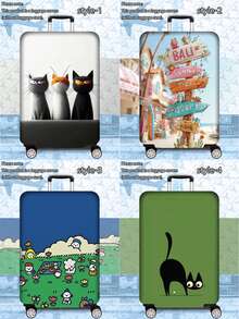 1 Piece, 300g/Square Meter. Bestselling Lightning Bolt Print Pattern, Perfect For Business Travel, Summer Vacations, And Back-To-School. Scratch-Resistant And Durable Polyester Protective Cover For Men's And Women's Luggage. Dustproof Travel Accessory, Easy To Hand Wash, Washable And Removable. An Essential Accessory For Outdoor Vacations And Travel (Suitable For 20-28 Inch Suitcases).