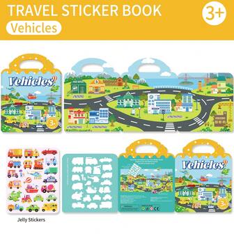 Reusable Sticker Book For Youngsters, Washable Stickers For Youngsters, Jelly Sticker Book, Birthday And House Party, Group Activity, Art Class Or Other Activities